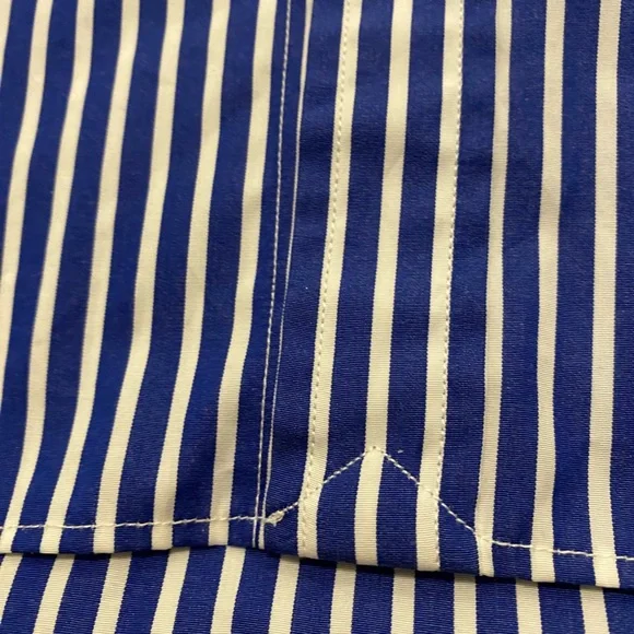 Polo Ralph Lauren Blue Pinstripe Long Sleeve Long Shirt Dress Size S - Picture 9 of 11